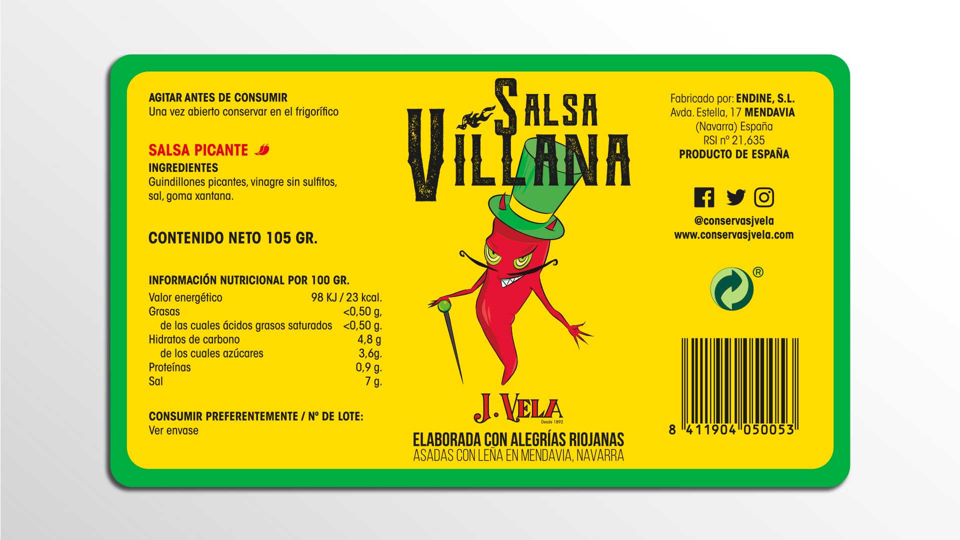 Salsa Villana - Conservas J. Vela - Salsa Picante